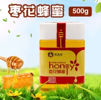 蜂昊园 枣花蜂蜜滋润肠道纯蜂蜜无人为添加滋补液态结晶枣花蜜500g